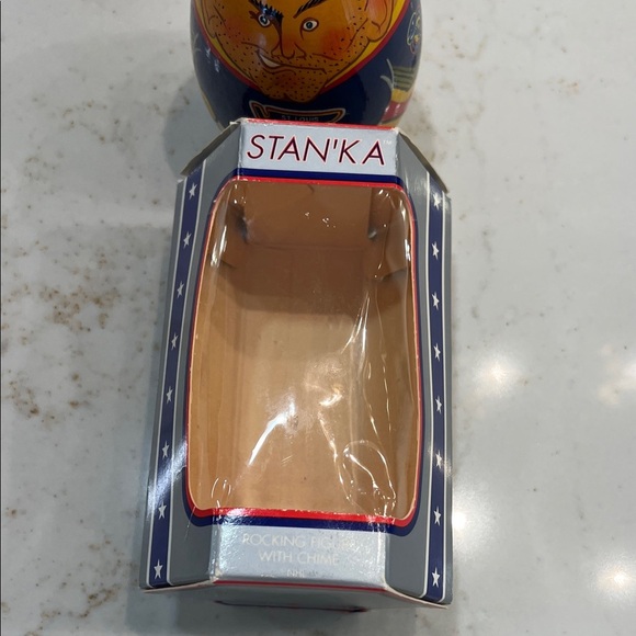 NHL St. Louis Blues STAN'KA Russian Wooden hand-painted Rocking Vintage doll - Picture 5 of 9